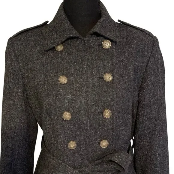 J. Peterman Women’s Wool Double Breasted Pea Coat - Picture 3 of 9